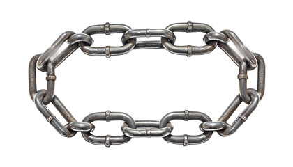 Fototapeta premium metal chains isolated on white