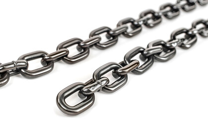 Obraz premium metal chains isolated on white