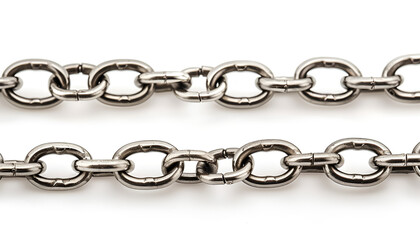 metal chains isolated on white