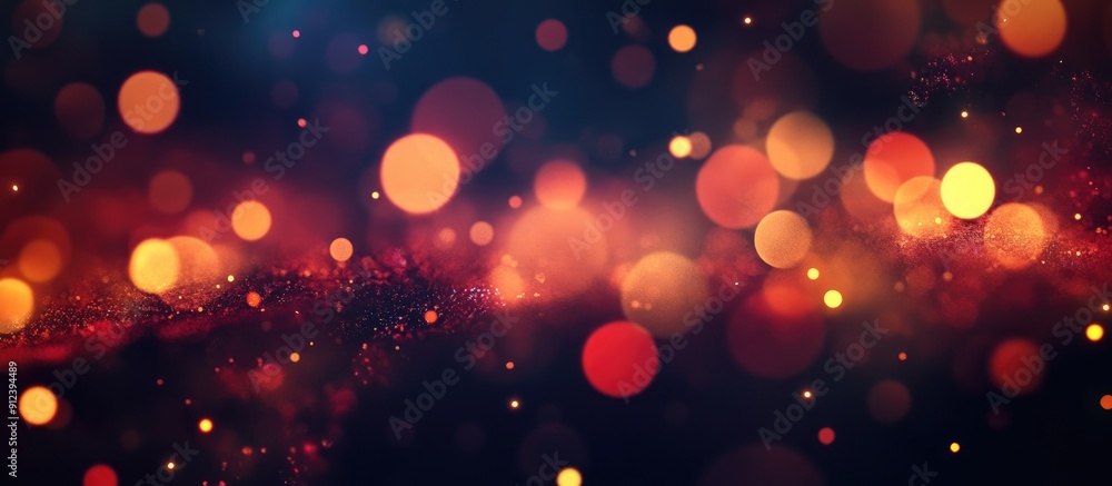 Poster abstract bokeh particles for cinematic event trailers digital technology backgrounds and concert ope