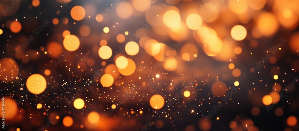 Poster abstract bokeh particles for cinematic event trailers digital technology backgrounds and concert ope