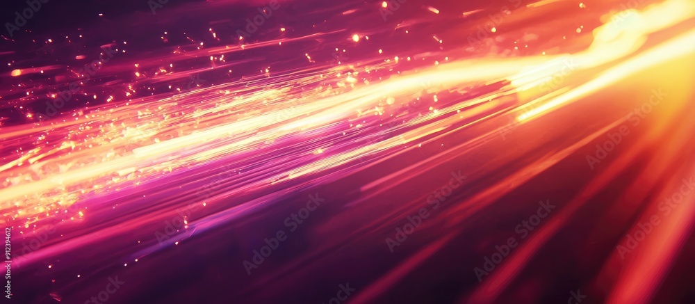 Poster abstract high speed light glare effect conveying dynamic movement and futuristic technology