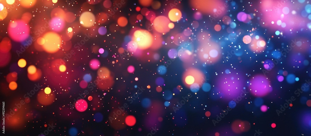 Poster abstract particles bokeh background for cinematic event trailers digital technology and game present