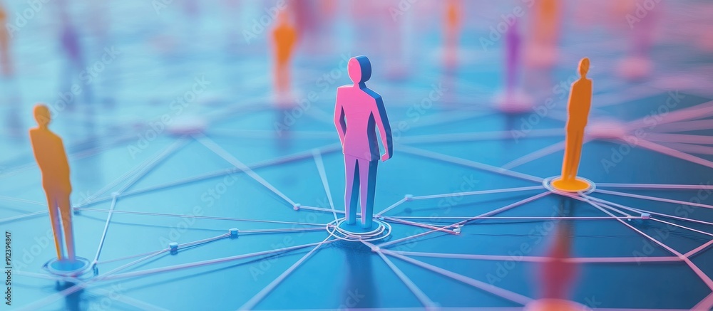 Aufkleber career opportunities in business and technology networking concepts in 3d illustration