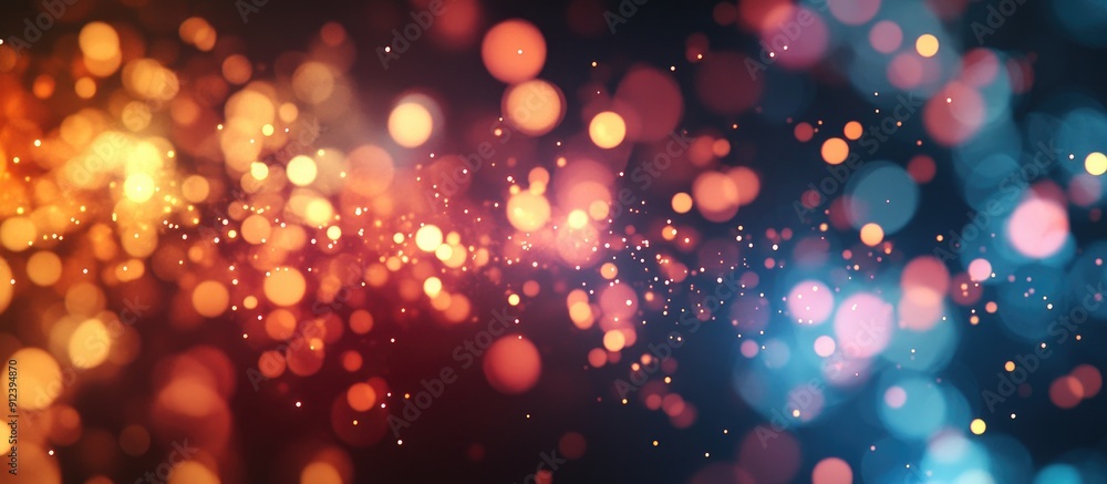 Poster cinematic abstract bokeh background for event trailers and digital technology presentations