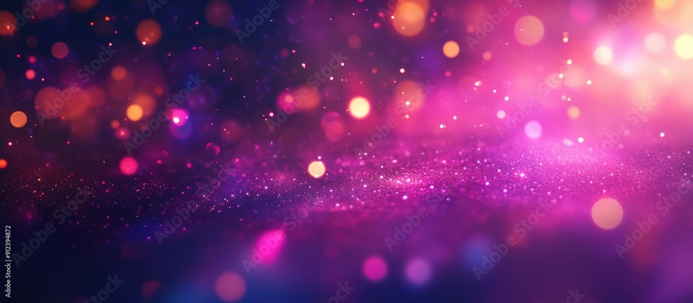 Poster cinematic abstract bokeh particle effects for digital technology and event trailers