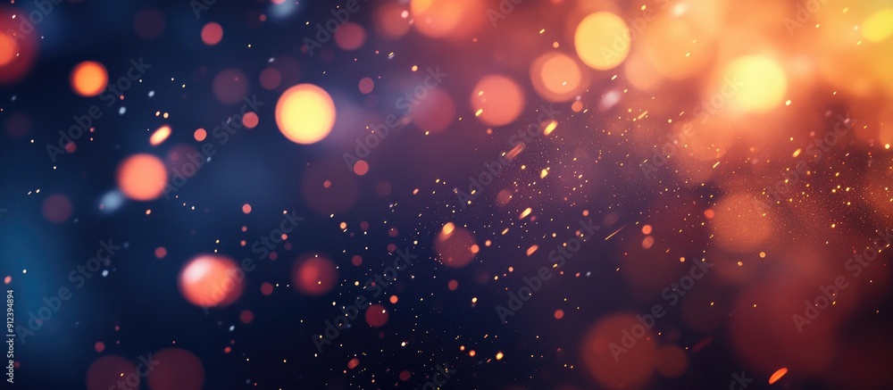 Poster cinematic abstract bokeh background for event trailers and digital technology presentations