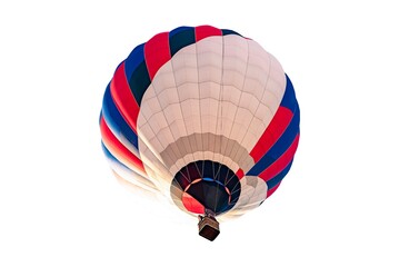 A multicolored balloon is isolated on a white background