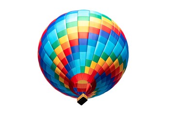 Fototapeta premium A multicolored balloon is isolated on a white background