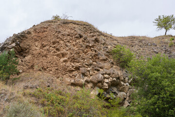 Rock formations in an abandoned quarry