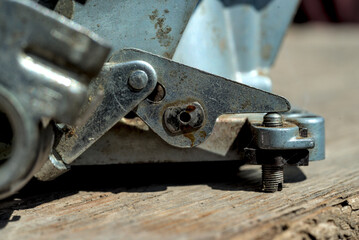 Fragment of car carburetor mechanism