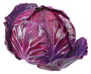 Obraz premium PNG Vibrant purple cabbage illustration