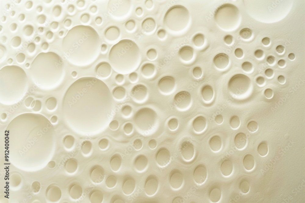 Poster A close-up view of a white wall with circular patterns