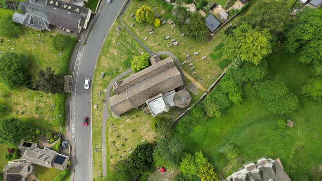 Aerial video over Uley United Kingdom