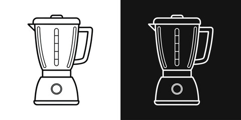 Blender thin line icon. Kitchen household appliances editable stroke outline vector symbol. Liquidizer linear sign isolated on white background