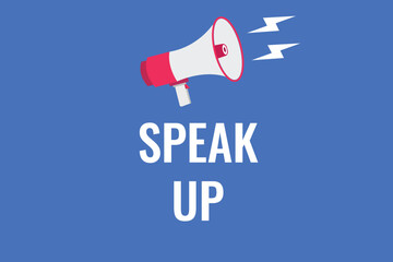 speak up button, banner, label, template for website. speak up text with colorful megaphone icon
