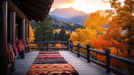 Rocky mountains, vibrant colors, expansive view, serene environment, inviting