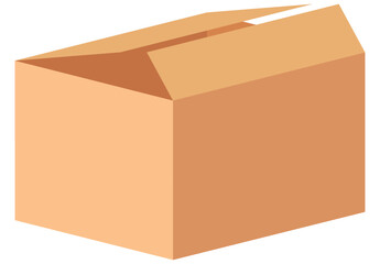 Opened and closed box. Collection of cardboard box.Vector Boxes for Product Packaging.