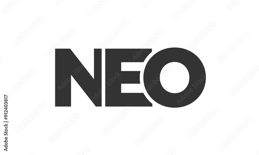 Fototapete NEO logo design template with strong and modern bold text. Initial based vector logotype featuring simple and minimal typography. Trendy company identity.