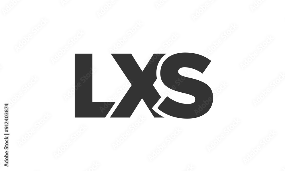 Poster lxs logo design template with strong and modern bold text. initial based vector logotype featuring s