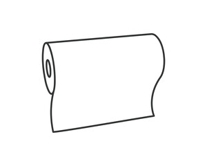 Textile roll vector icon. Paper tube illustration design for kitchen cleaning towel, carpet, scroll whatman, fabric.