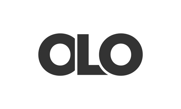 OLO logo design template with strong and modern bold text. Initial based vector logotype featuring simple and minimal typography. Trendy company identity.
