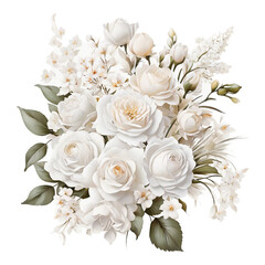 Obraz premium Floral flower bouquet design transparent background 