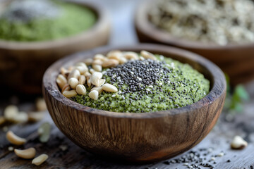 Fitness and Diet Counter: Pistachio Green with Poppy Seed Accents