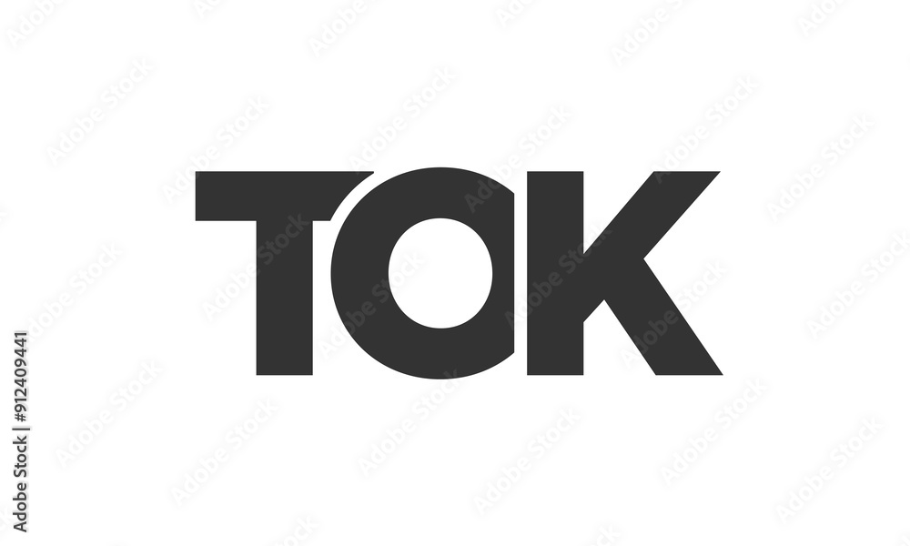 Poster tok logo design template with strong and modern bold text. initial based vector logotype featuring s