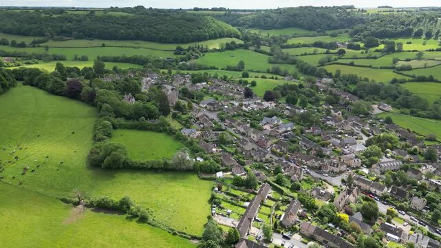 Aerial video over Uley United Kingdom