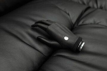 Modern Humanoid Robot Arm Working Hand. Delicate Mechanistic wonder, High-Tech Prosthesis to Help...