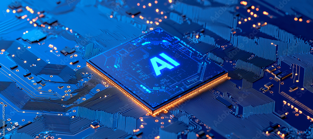 Poster chip with holographic text 