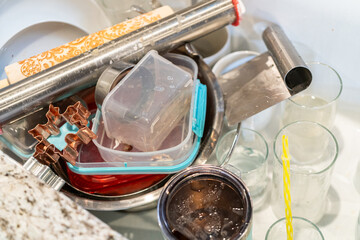 Post-Baking Cleanup: Dirty Dishes in the Sink