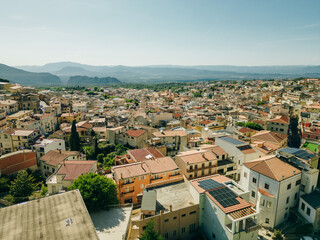 Obraz premium Aerial view of Dorgali, Nuoro, Sardinia, Italy.