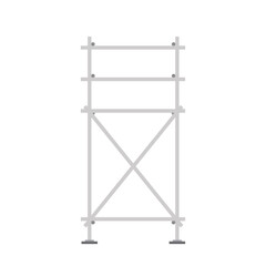 Scaffolding. Vector flat design aluminum prefabricated scaffolding isolated illustration white background.