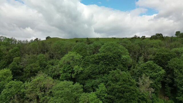 Aerial video over Uley United Kingdom