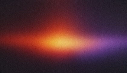 Gradient background blending dark purple, orange, and purple with a grainy texture. The center glows bright orange, fading into dark purple on both sides.