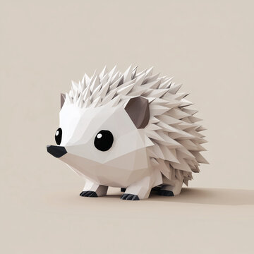 ローポリゴン3Dハリネズミ