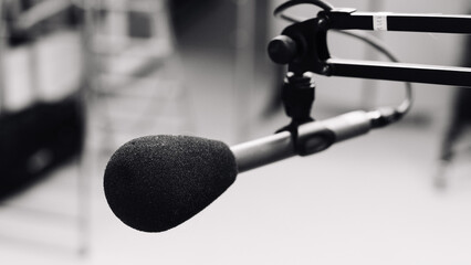 Microphone in Recording Studio Setup