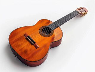 Fototapeta premium Beautifully Crafted Acoustic Guitar With Rich Tones Displayed On A Clean Surface