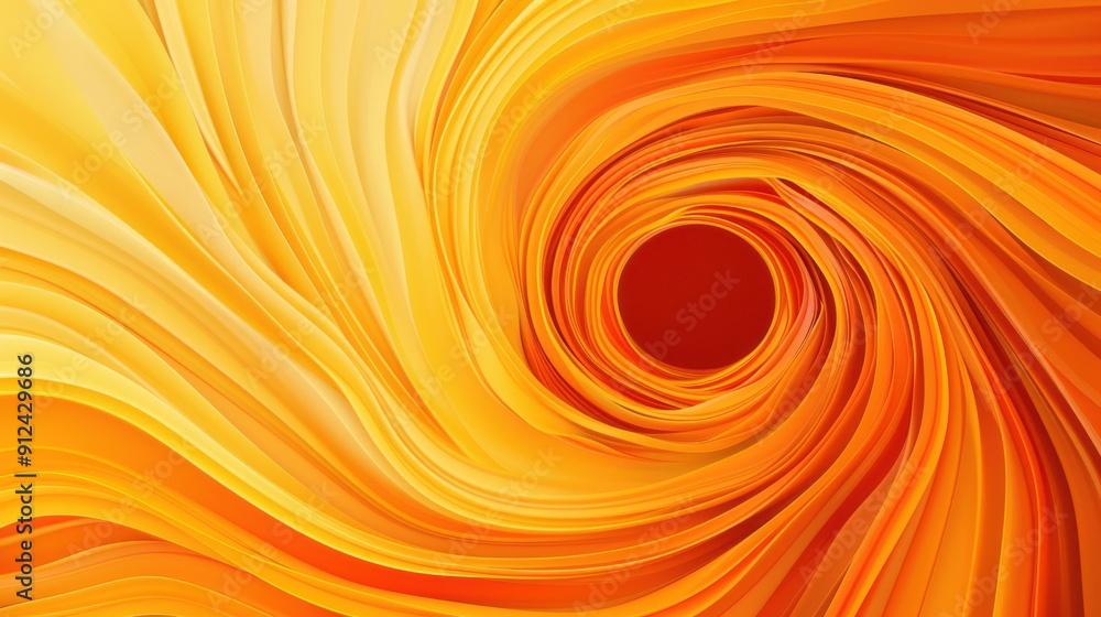 Poster a stunning abstract scene that swirls with gold, evoking a sense of depth and infinite movement. per