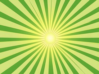 Obraz premium light green rays Suburst cartoon background 