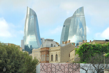 View of Baku - the capital and largest city of Azerbaijan