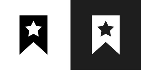 Bookmark icon logo set vector