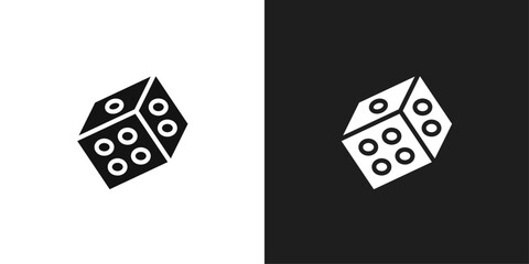 Dice icon logo set vector