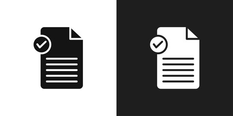 Document accept icon logo set vector