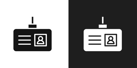 ID badge icon logo set vector