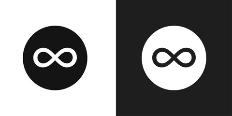 Infinity icon logo set vector