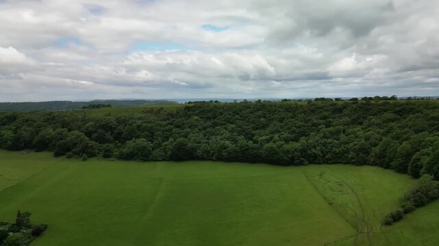 Aerial video over Uley United Kingdom
