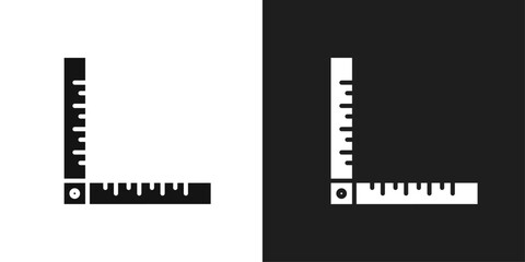 Ruler combined icon logo set vector